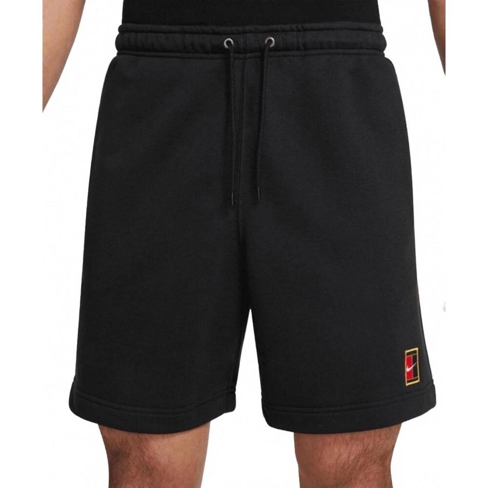 $70 Nike Men’s L Court Heritage Dri-FIT Fleece Tennis Shorts Black HM6768